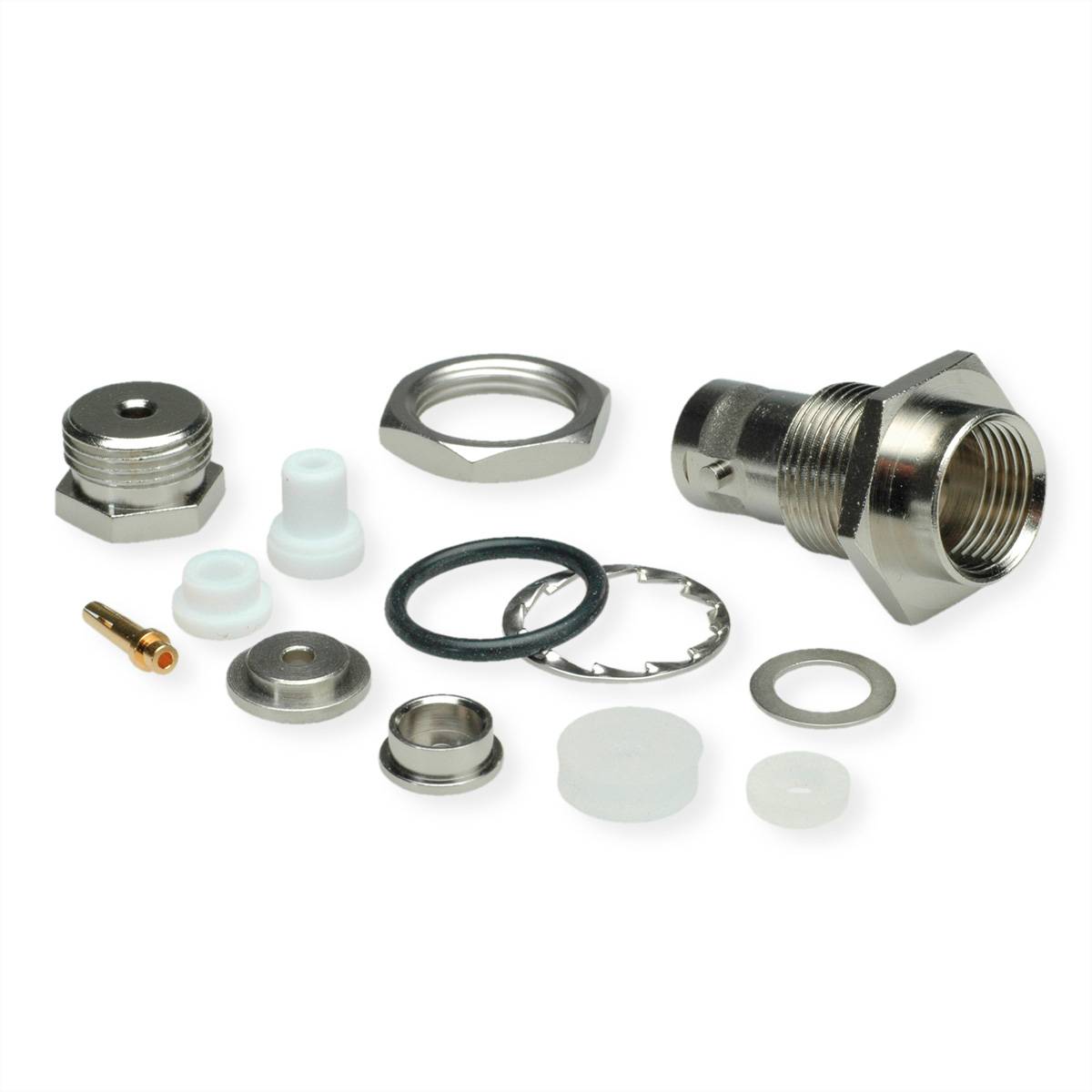 TELEGÄRTNER BNC-Kabeleinbaubuchse 50 Ohm, für RG178B/U Druckverschraubung Koaxialstecker