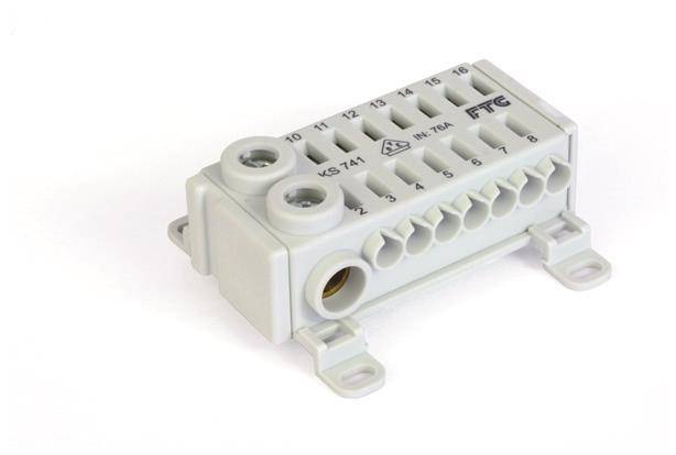 FTG KS741G ECB Klemmleiste KS741 berührungssicher Install.Baumaterial Zählerschr./Verteilg