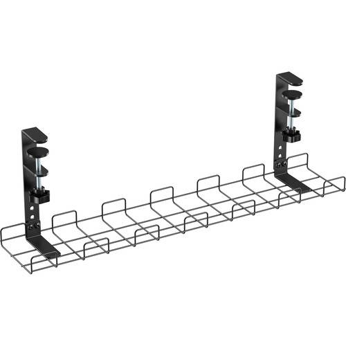 InLine® Kabelführungs-Gitter 60cm für Tischmontage mit Schraubklemmen, schwarz Halterungen /