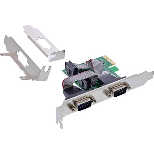 InLine® Schnittstellenkarte, 2x Seriell RS-232, PCIe, AX99100, Low-Profile I/O-Karten / Frontpanel