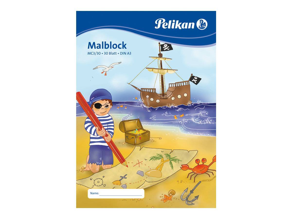 Pelikan Malblock A3 70g/m 30 Bl. MC3/30 chlorfrei wei Multimedia-Technik PapierBüroSchreibwar