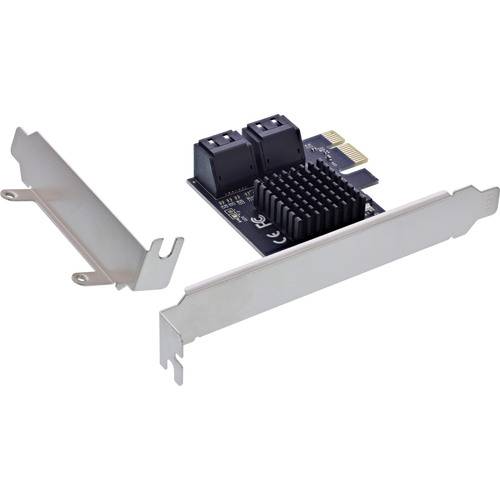 InLine® Schnittstellenkarte, 4x SATA 6Gb/s, PCIe 2.0, Hot Swap, NCQ I/O-Karten / Frontpanel /