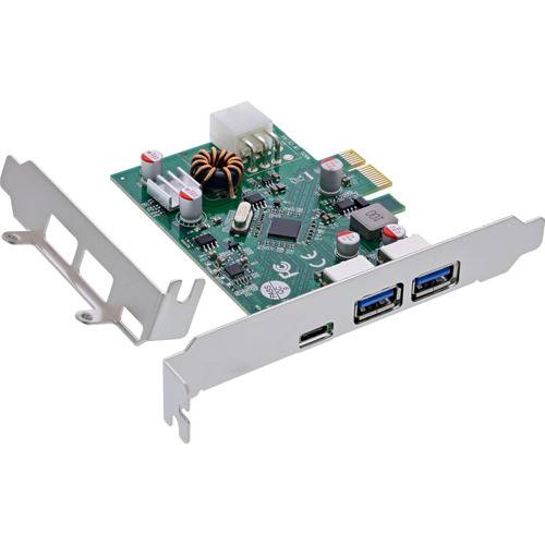 InLine® Schnittstellenkarte, 2x USB-A, 1x USB-C 3.2 Gen.1, PCIe, PD3.0, 6pol I/O-Karten / /
