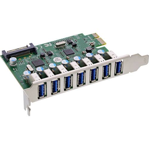 InLine® Schnittstellenkarte, 7x USB-A 3.2 Gen.1, PCIe, SATA Strom, VL805 I/O-Karten / Frontpanel /