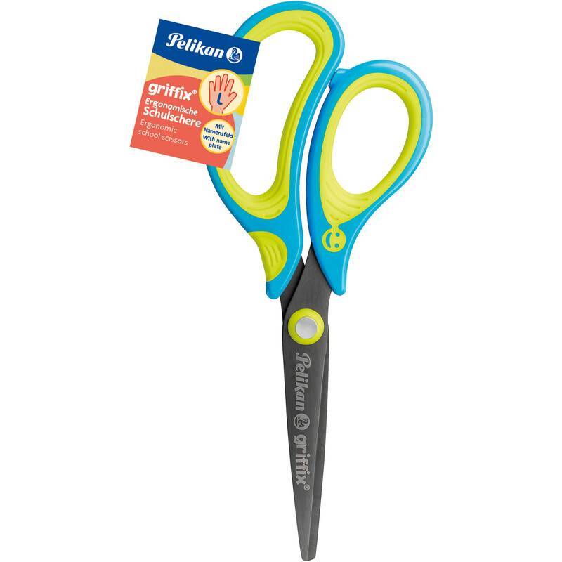 Pelikan Schere griffix SC1BLS blau Linkshänder spitz 15cm Multimedia-Technik PapierBüroSchreibwar
