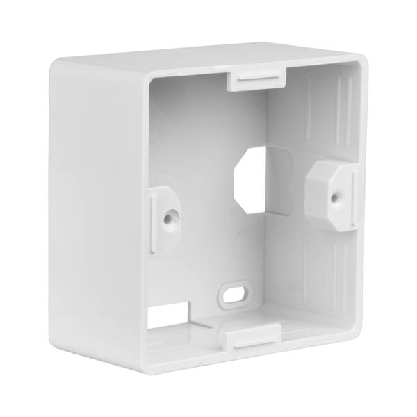 Aufputzrahmen RAL9010 reinwei� -- Kupferverkabelung Netzwerkdose Netzwerkdosen