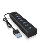 ICY BOX IB-HUB1700-U3 USB 3.2 Gen 1 (3.1 Gen 1) Type-A 5000 Mbit/s Schwarz Multimedia-Technik HUBs