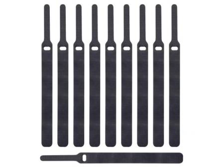 LTC Klettkabelbinder Basic10er Set zum B�ndeln & Ordnen schw Multimedia-Technik Kabelbinder