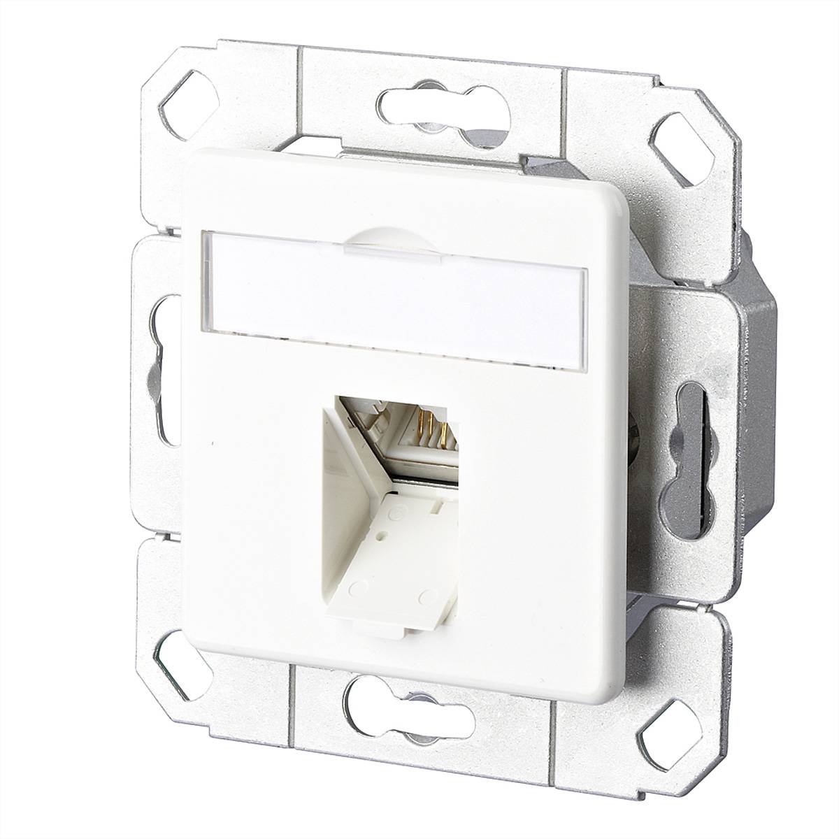 METZ CONNECT E-DAT C6A 1 Port UPk, reinwei� Anschlusstechnik TP Anschlussdose Kat.6A