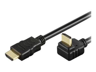 Techly HDMI Kabel High Speed mit Ethernet gewinkelt 2m sw Multimedia-Technik HDMI-Kabel