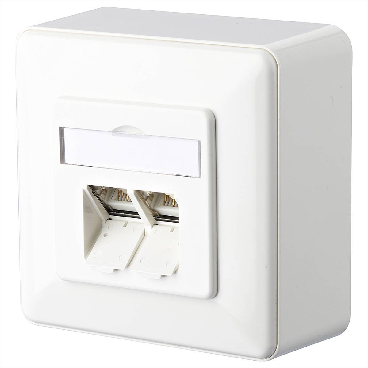 METZ CONNECT E-DAT C6A 2 Port AP, reinwei� Anschlusstechnik TP Anschlussdose Kat.6A