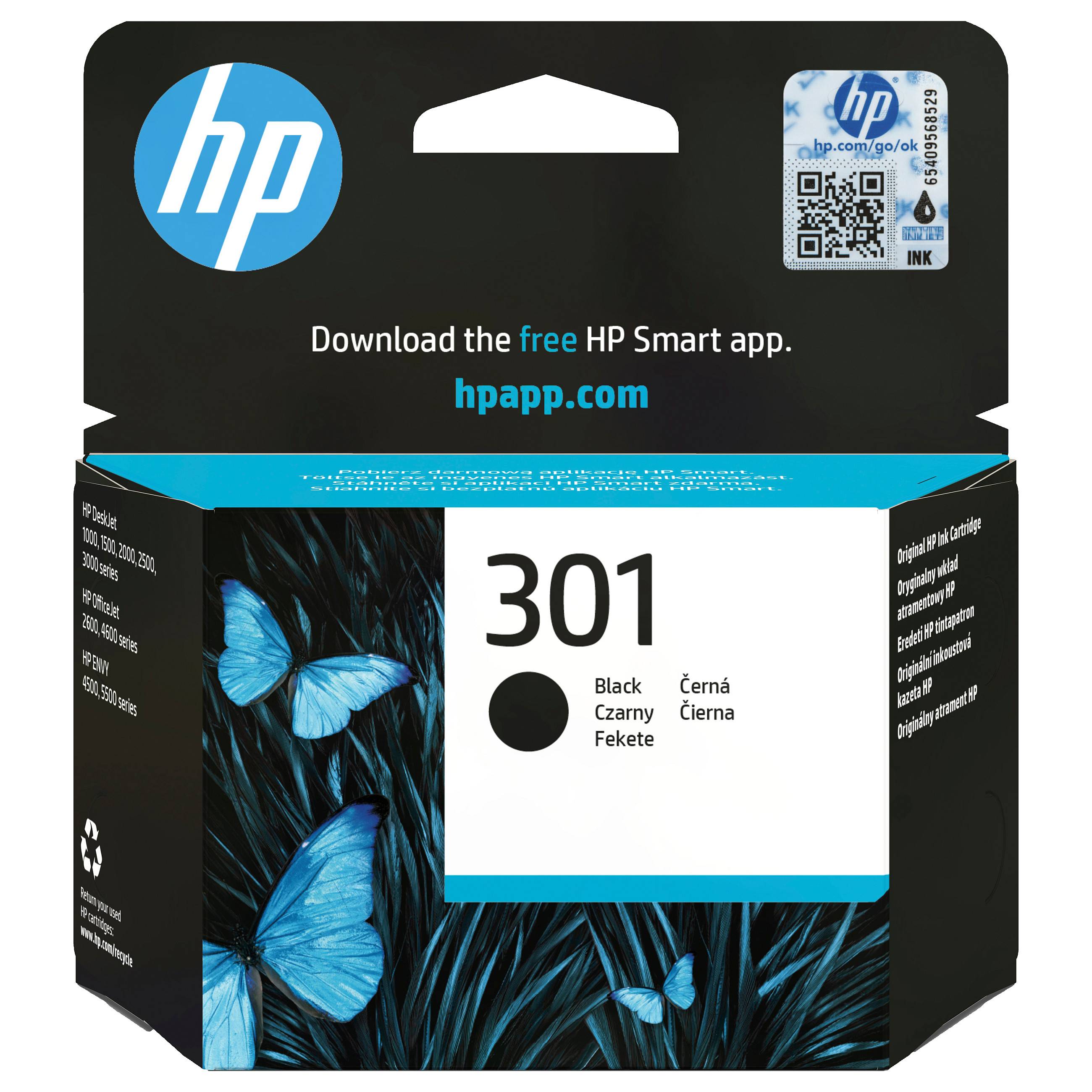 HP 301 Black Original ink cartridge Verbrauchsmaterialien Tinte