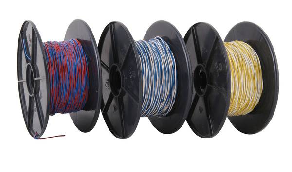 YV 2x 0,6/1,1 weiss/blau -- Rolle a 100m Kupferverkabelung Telekom + LSA Systeme Modularkabel