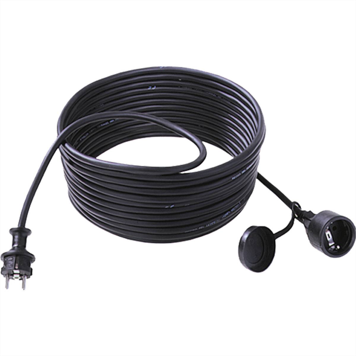 BACHMANN Extension 3G1,5mm�, H07RN-F Gummi/Neopren Schutzkontakt, schwarz, 10 m Stromversorgung