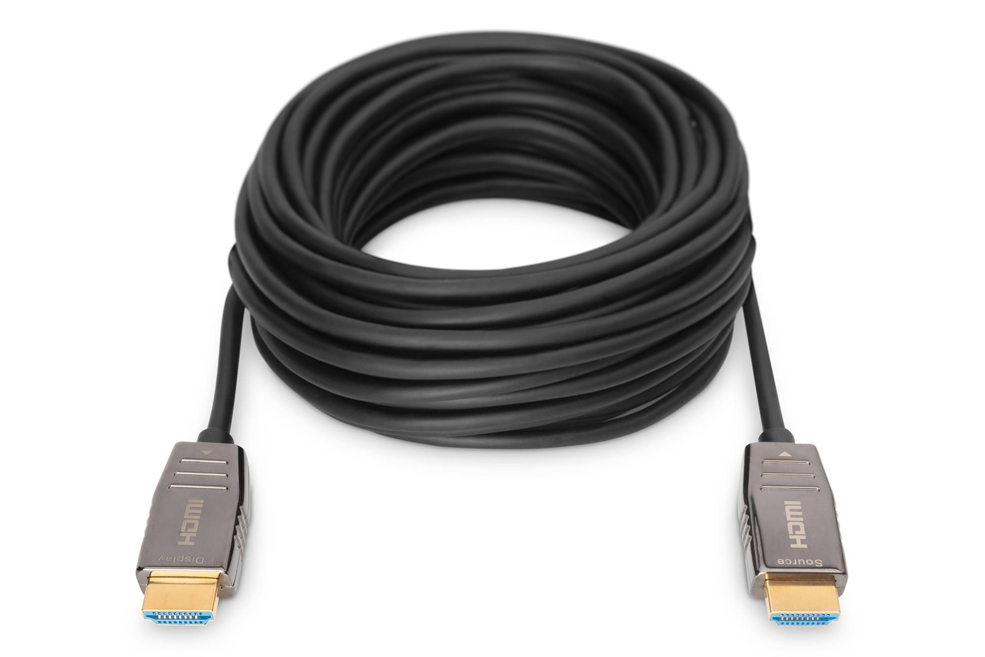DIGITUS HDMI AOC Hybrid Glasfaserkabel UHD 8K 20m schwarz Multimedia-Technik HDMI-Kabel