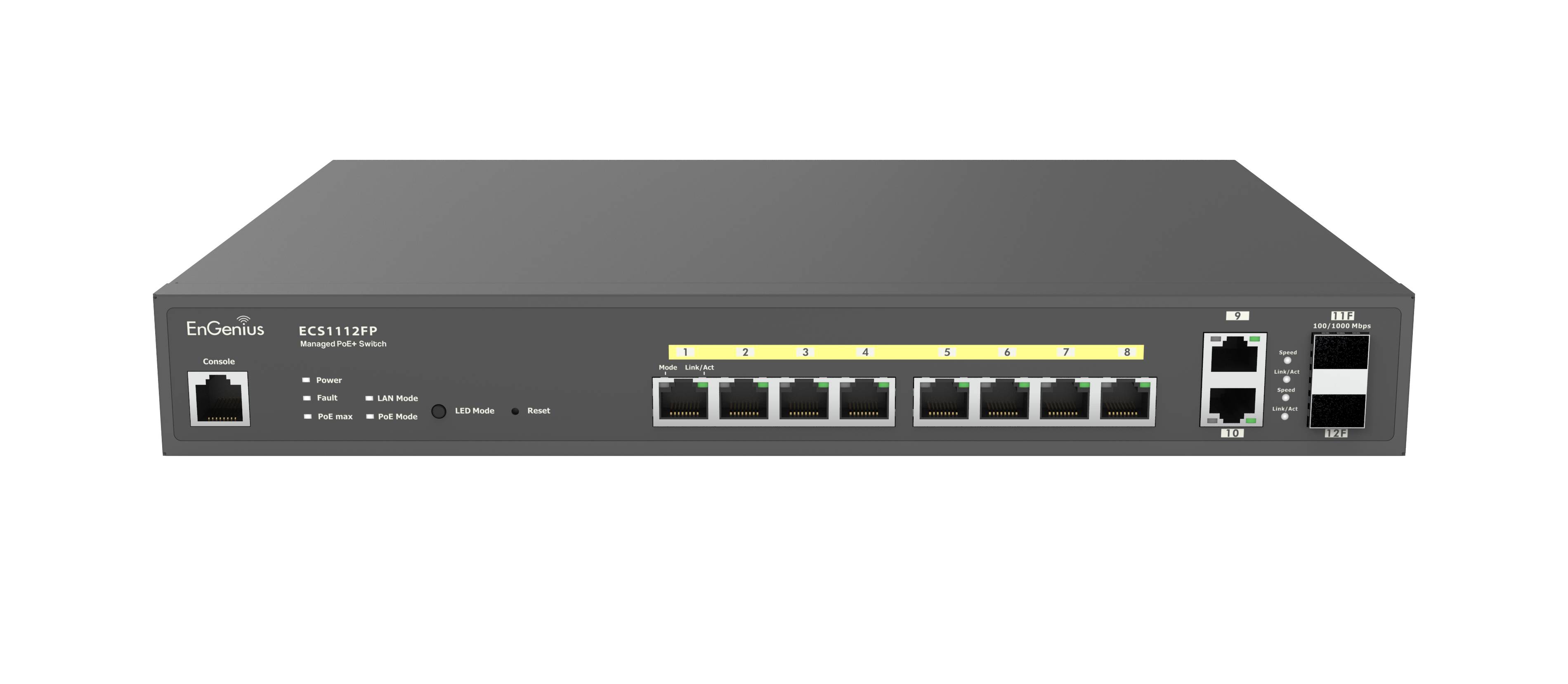 EnGenius Cloud Managed Switch 8-port GbE PoE.af/at(+) 130W Multimedia-Technik Switche