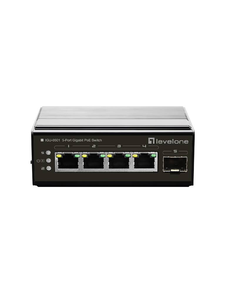 LevelOne GB Switch 5x 4xRJ45/1xSFP/Industrial 5W 1Gbps Multimedia-Technik Switche