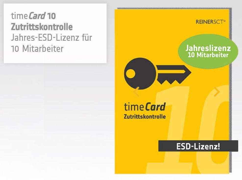 REINER SCT timeCard 10 ZuKo 10 MA 1 Jahr Laufzeit Multimedia-Technik Software Lizenzen