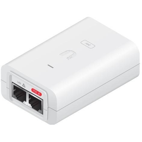 Ubiquiti POE Injector, 24VDC, 30W, Gigabit, weiss Multimedia-Technik POE Jnjektor