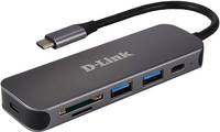 D-Link DUB-2325 laptop-dockingstation & portreplikator USB Typ-C Grau Multimedia-Technik HUBs