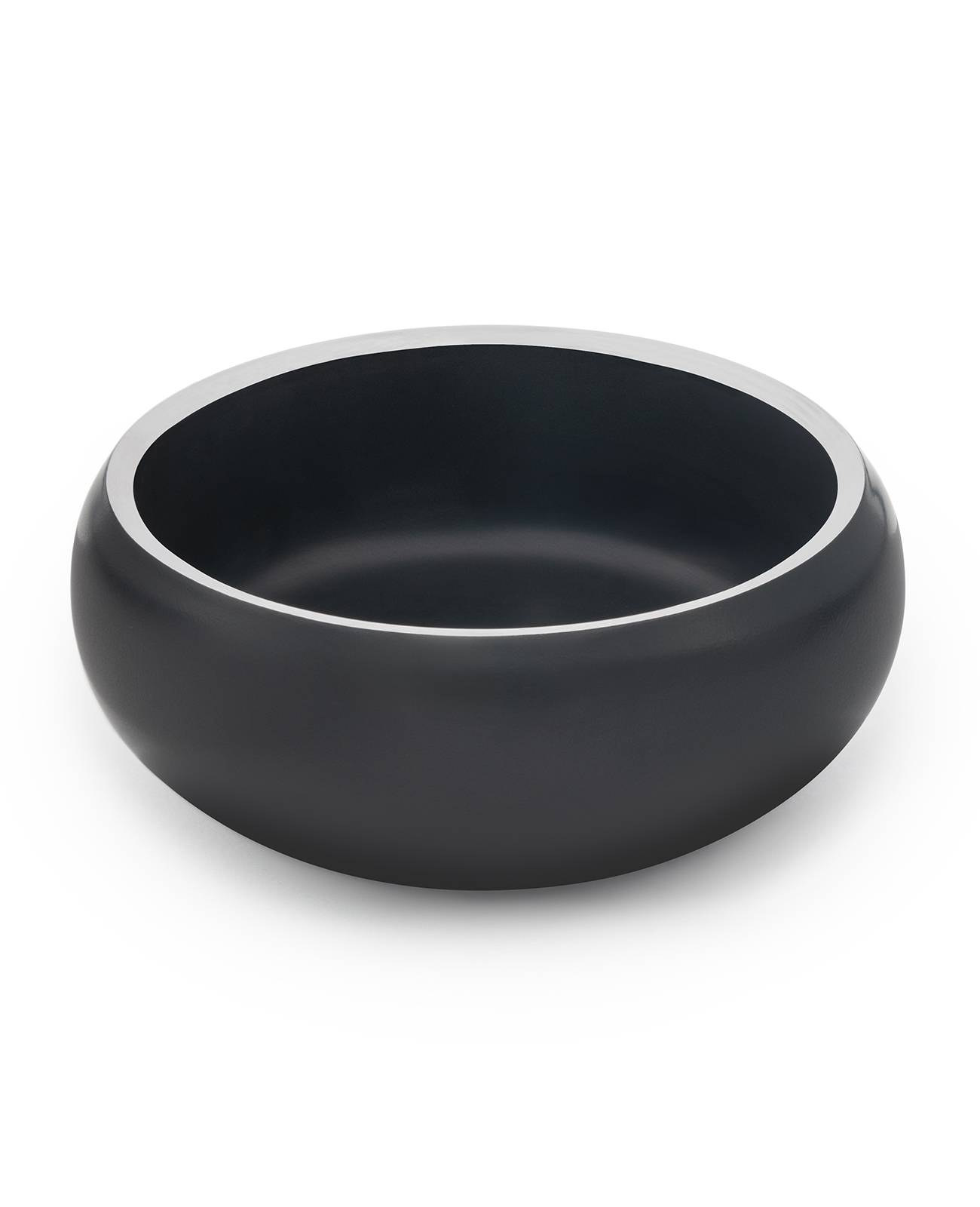 lionto Premium Hundenapf doppelwandig, rostfreier Edelstahlnapf, rutschfest & pflegeleicht, 16 cm Durchmesser, 800 ml, schwarz