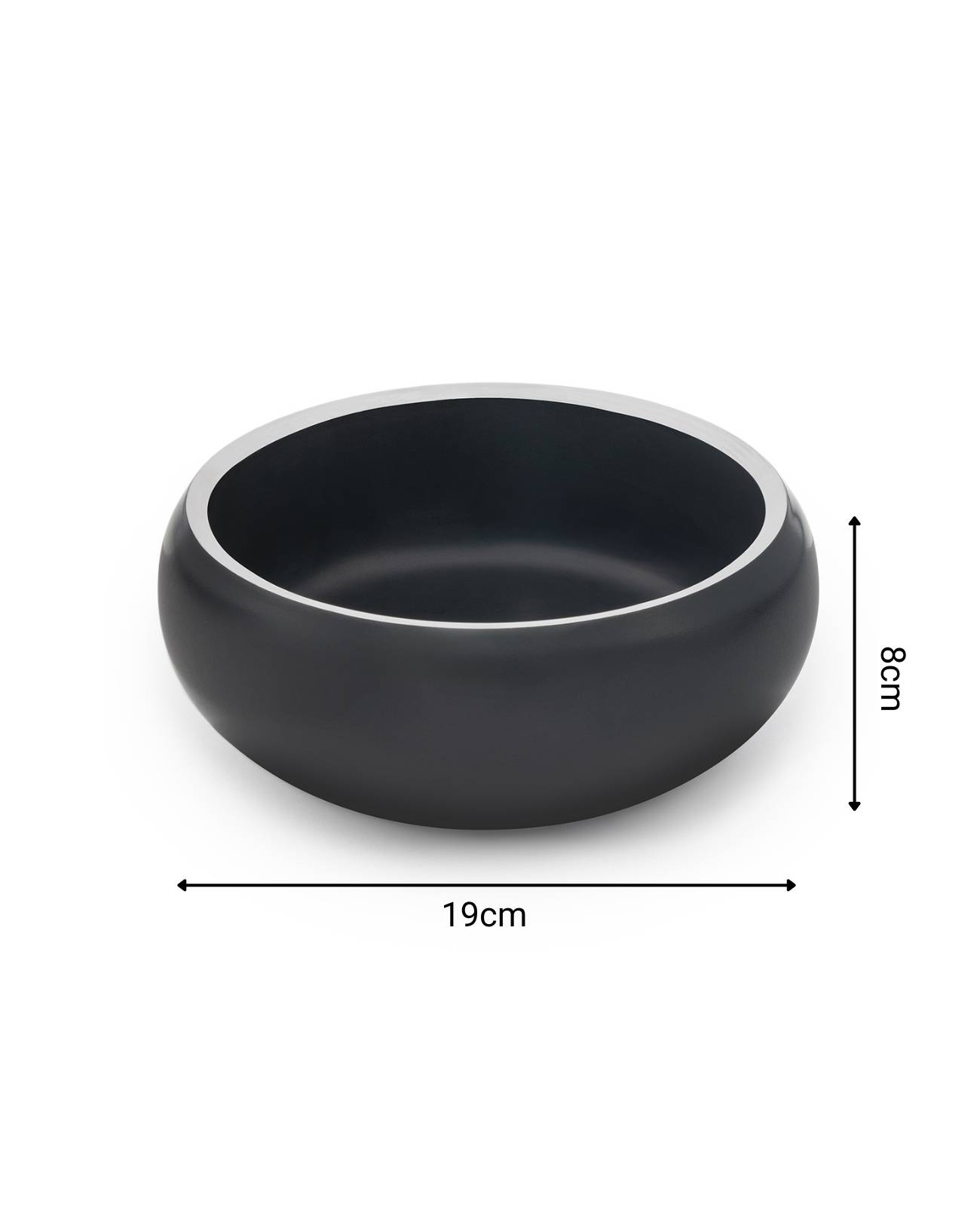 lionto Premium Hundenapf doppelwandig, rostfreier Edelstahlnapf, rutschfest & pflegeleicht, 18 cm Durchmesser, 1070 ml, schwarz