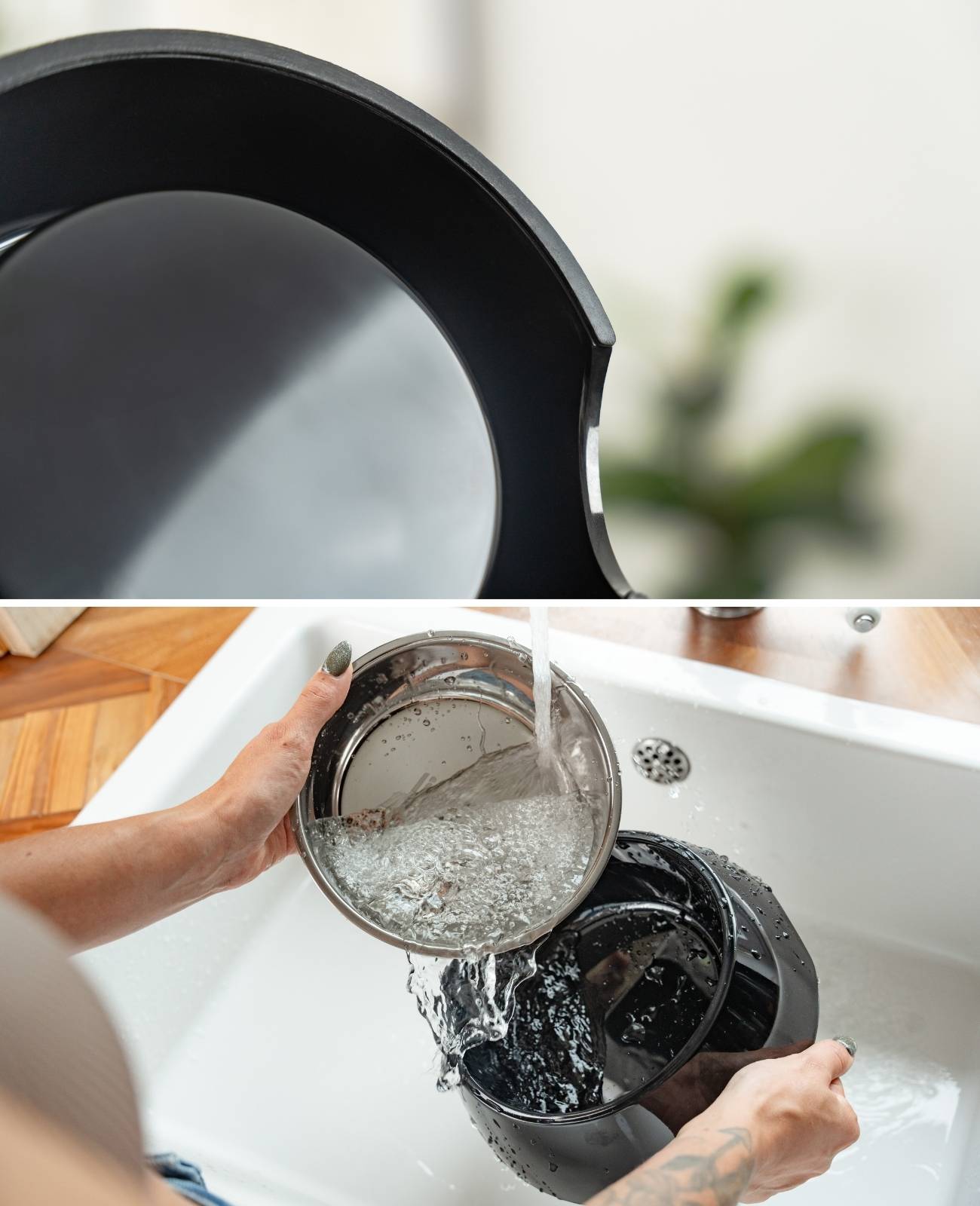 lionto Futternapf für Hunde, robuster Edelstahlnapf im Melaminkorpus mit Anti-Rutsch-Ring, langlebig & pflegeleicht, 940 ml, schwarz