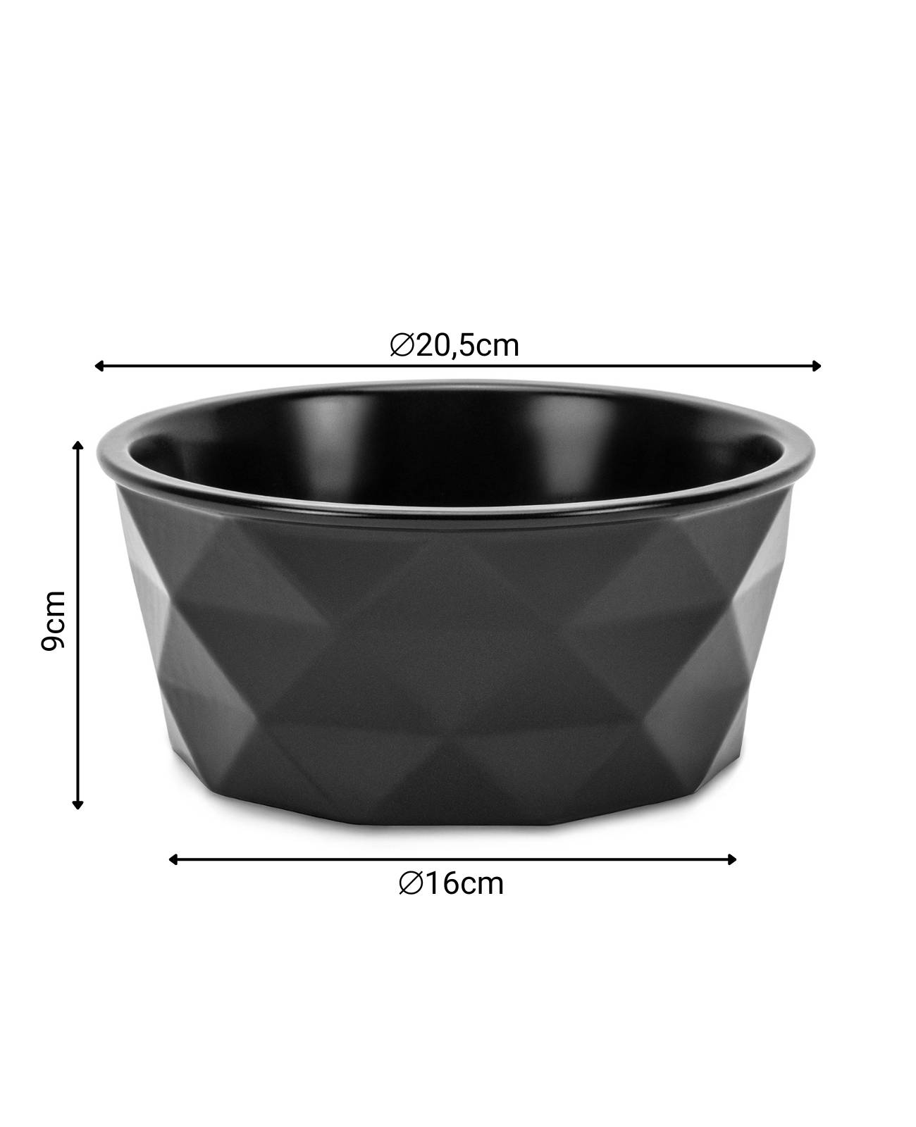 lionto Keramik Futternapf, hochwertiger Napf für Hunde & Katzen, spülmaschinengeeignet, rutschfest & stilvoll, 1900 ml, schwarz matt