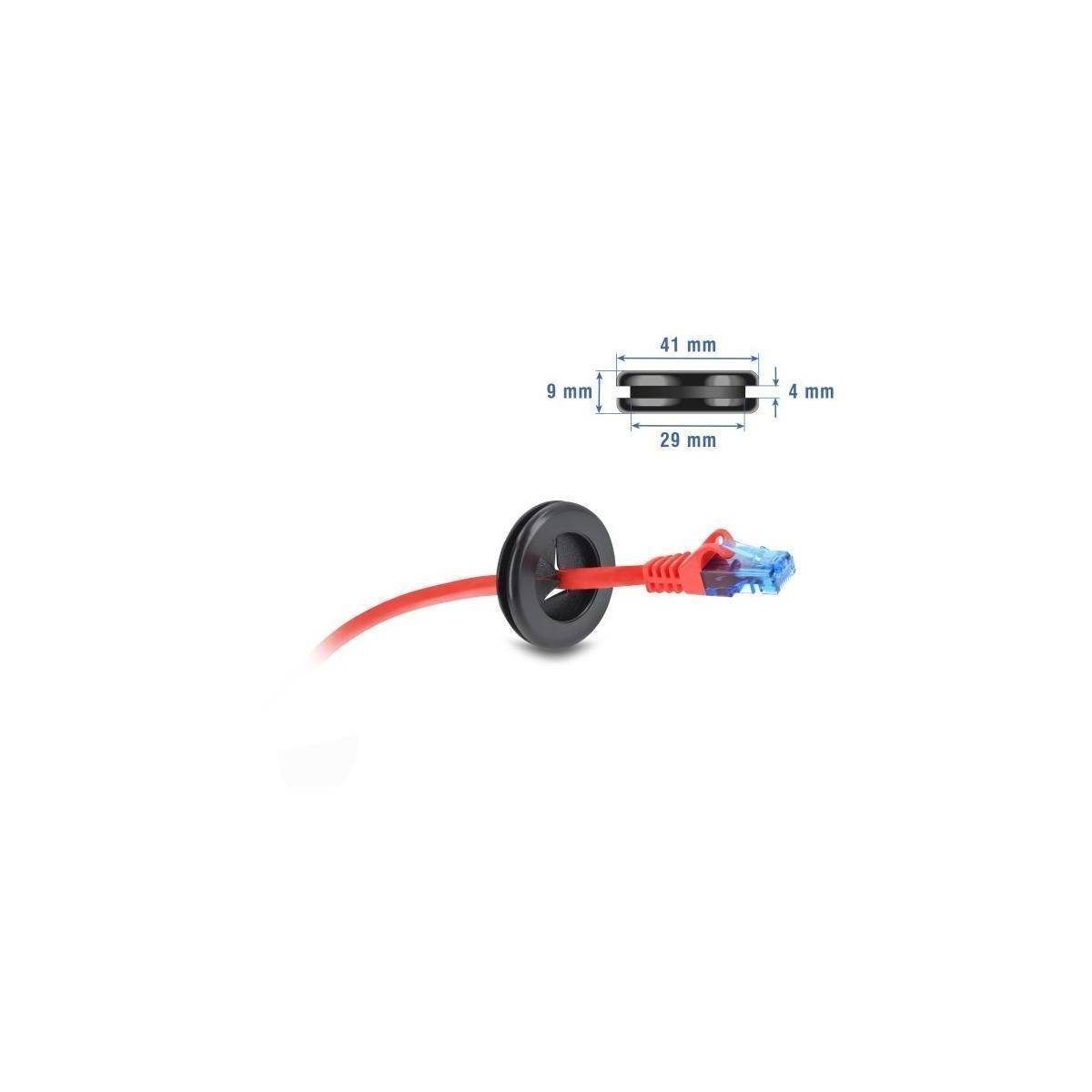 Delock Gummi Kabeldurchführung rund 32 mm schwarz