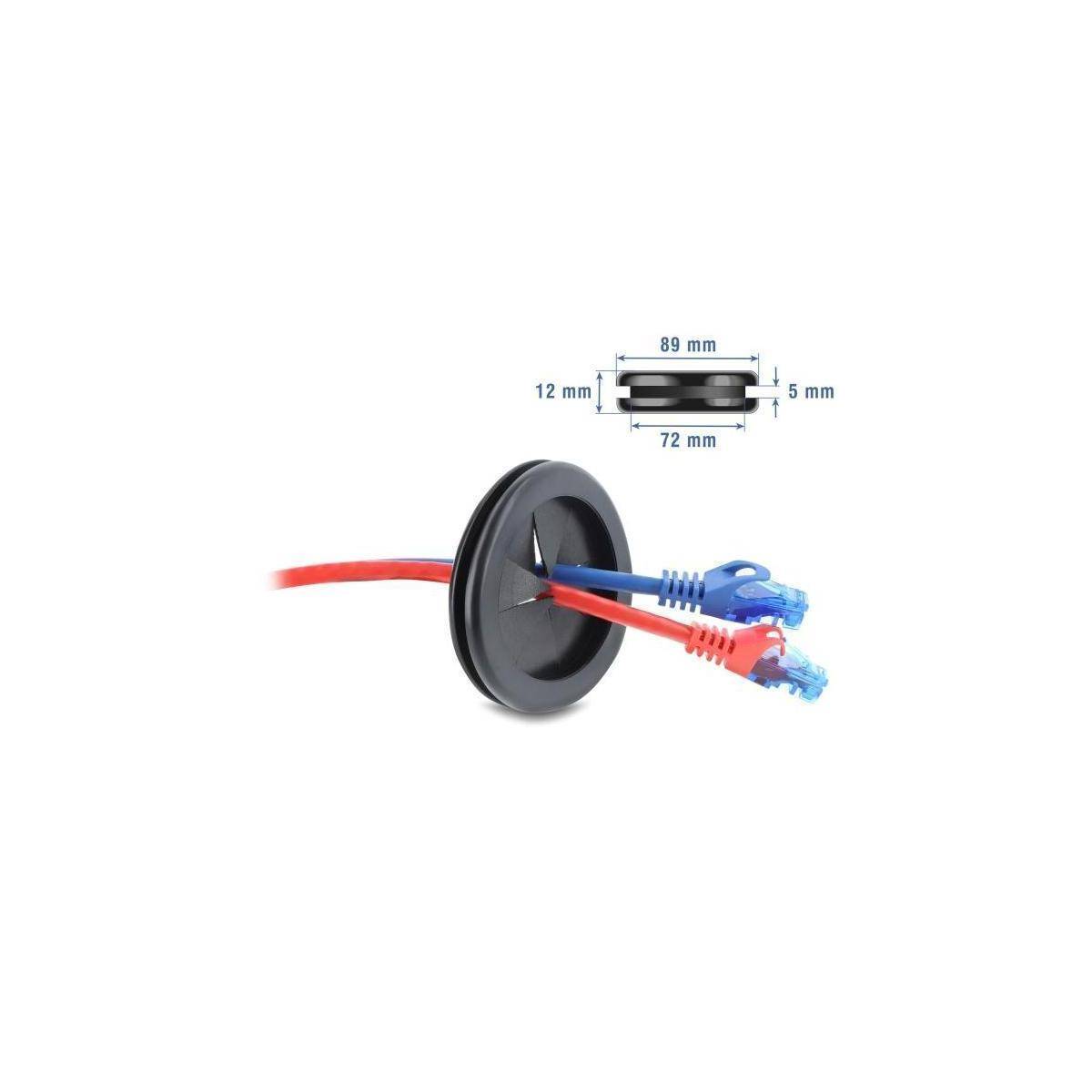 Delock Gummi Kabeldurchführung rund 80 mm schwarz