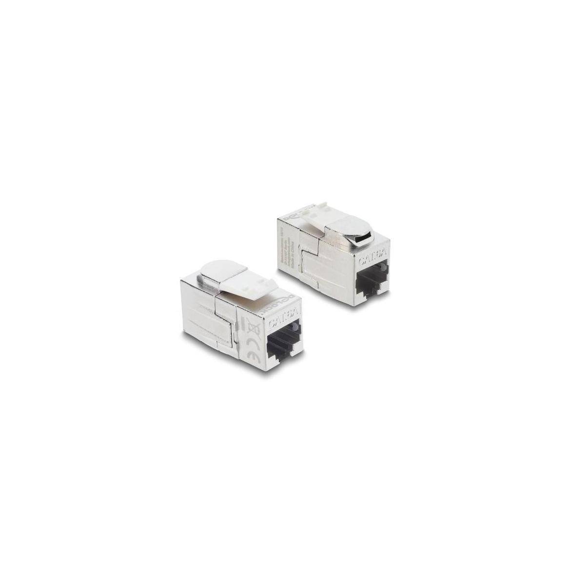 Delock Keystone Modul Kupplung RJ45 Buchse zu RJ45 Buchse Cat.6A geschirmt