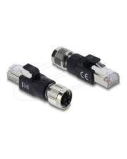 Delock M12 Adapter X-kodiert 8 Pin Buchse zu RJ45 Stecker schwarz