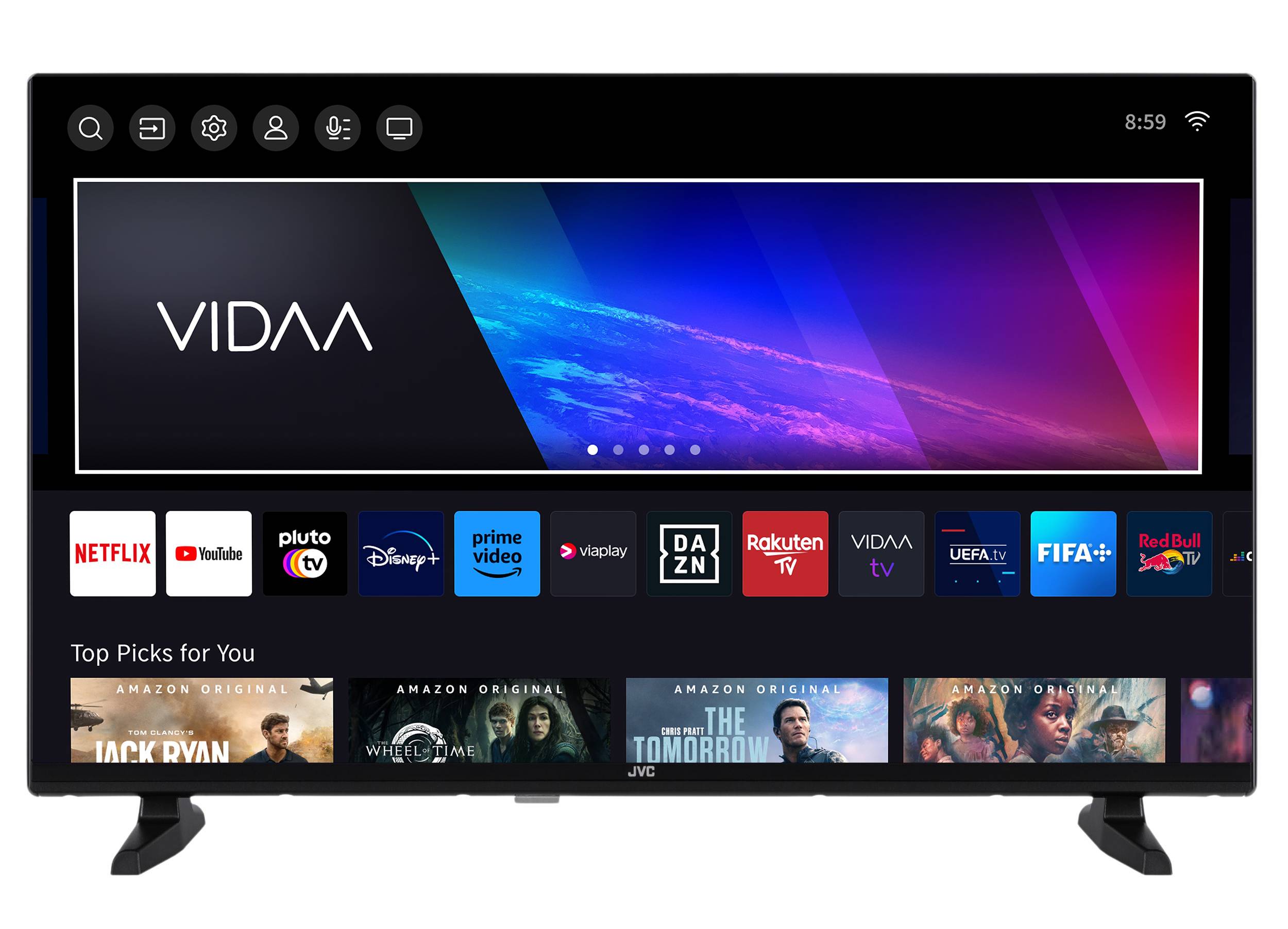JVC LT-32VDH2555 Fernseher 32 Zoll Smart TV VIDAA HD-Ready HDR TV mit Triple-Tuner, LED TV (2026)