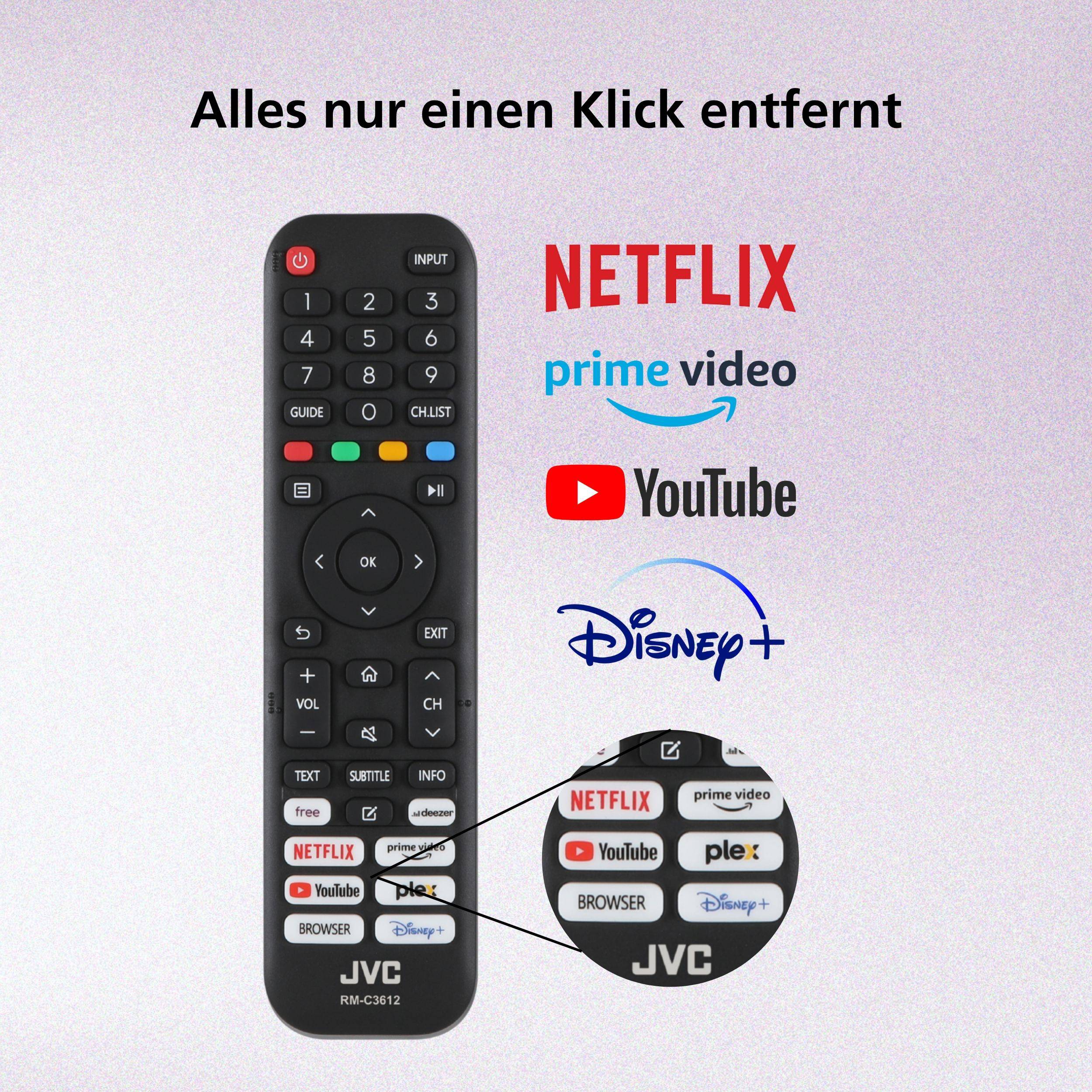 JVC LT-32VDH2555 Fernseher 32 Zoll Smart TV VIDAA HD-Ready HDR TV mit Triple-Tuner, LED TV (2026)