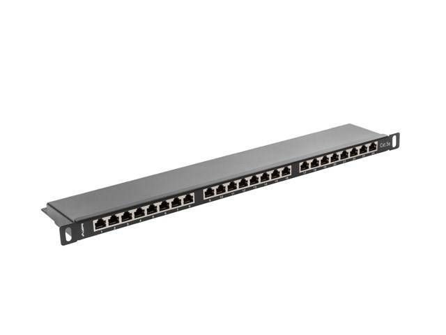 LANBERG 19 Patchpanel 0,5U 24-Port CAT.5E FTP geschirmt sw Multimedia-Technik