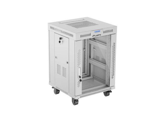 LANBERG 19 15U 600x600 freist. LCD Glastür V2 (FlatPack) gr (Speditionsversand) Multimedia-Technik