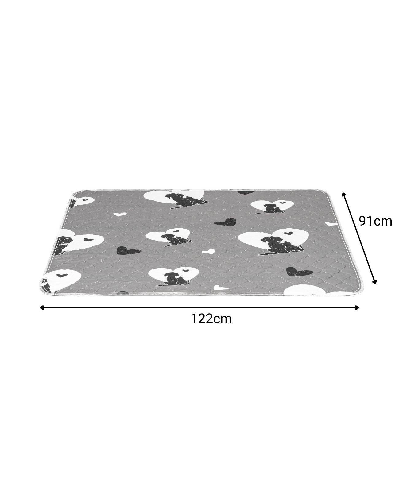 lionto Welpenunterlagen, waschbare, wiederverwendbare Trainingspads mit 4-lagigem Saugkern & rutschfester Unterseite, 122x91 cm, 2-er Set