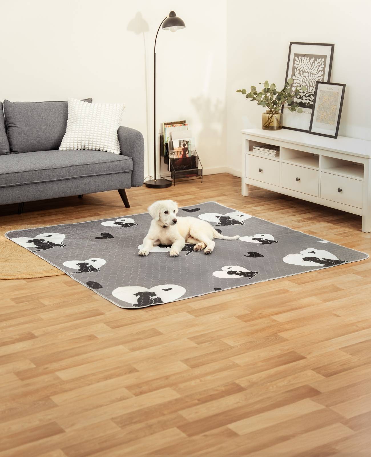 lionto Welpenunterlagen, waschbare, wiederverwendbare Trainingspads mit 4-lagigem Saugkern & rutschfester Unterseite, 183x183 cm, 2-er Set