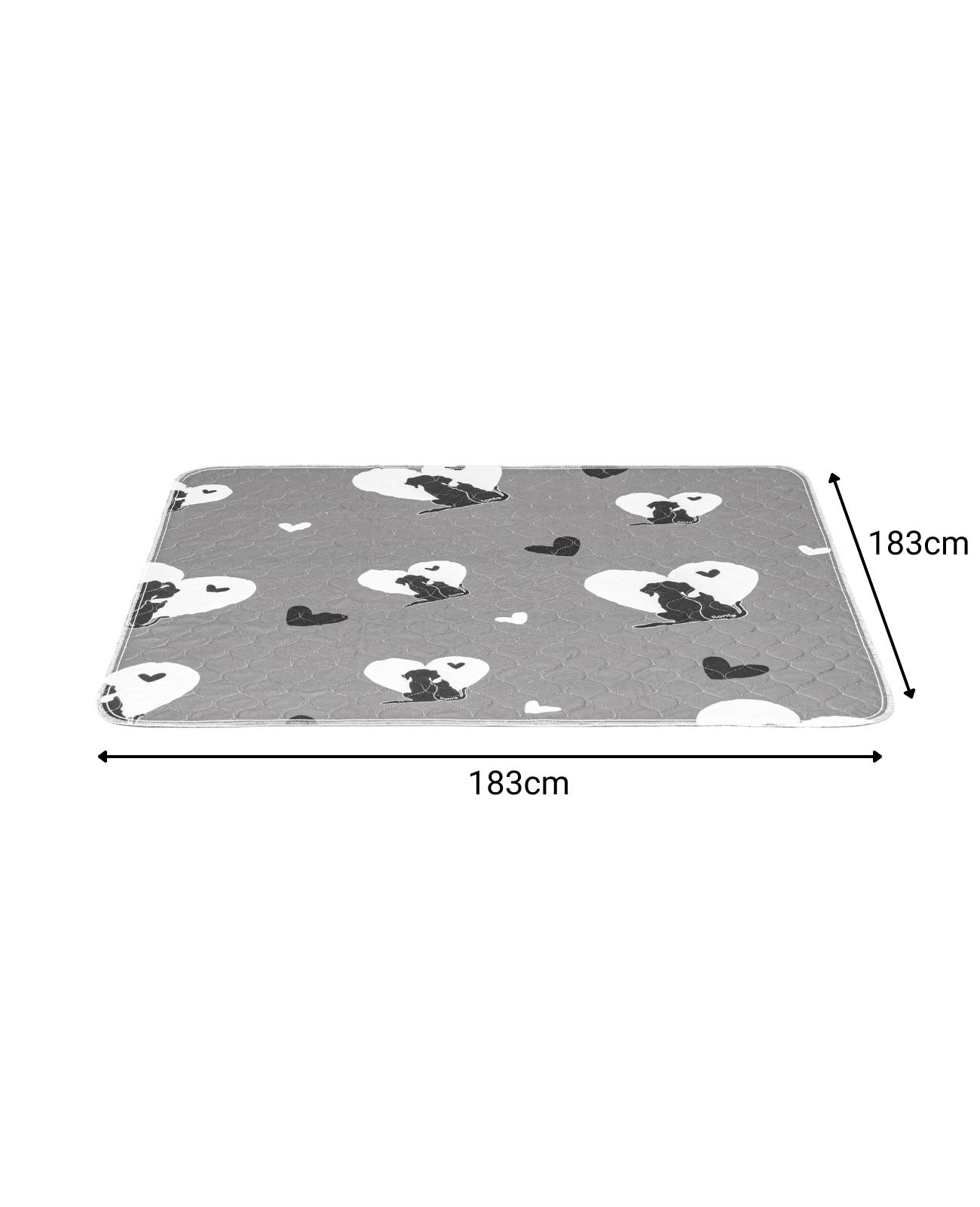 lionto Welpenunterlagen, waschbare, wiederverwendbare Trainingspads mit 4-lagigem Saugkern & rutschfester Unterseite, 183x183 cm, 2-er Set