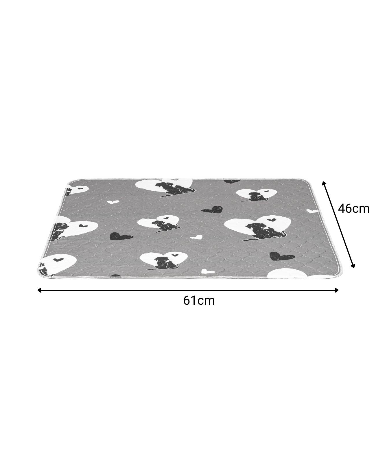 lionto Welpenunterlagen, waschbare, wiederverwendbare Trainingspads mit 4-lagigem Saugkern & rutschfester Unterseite, 61x46 cm, 2-er Set