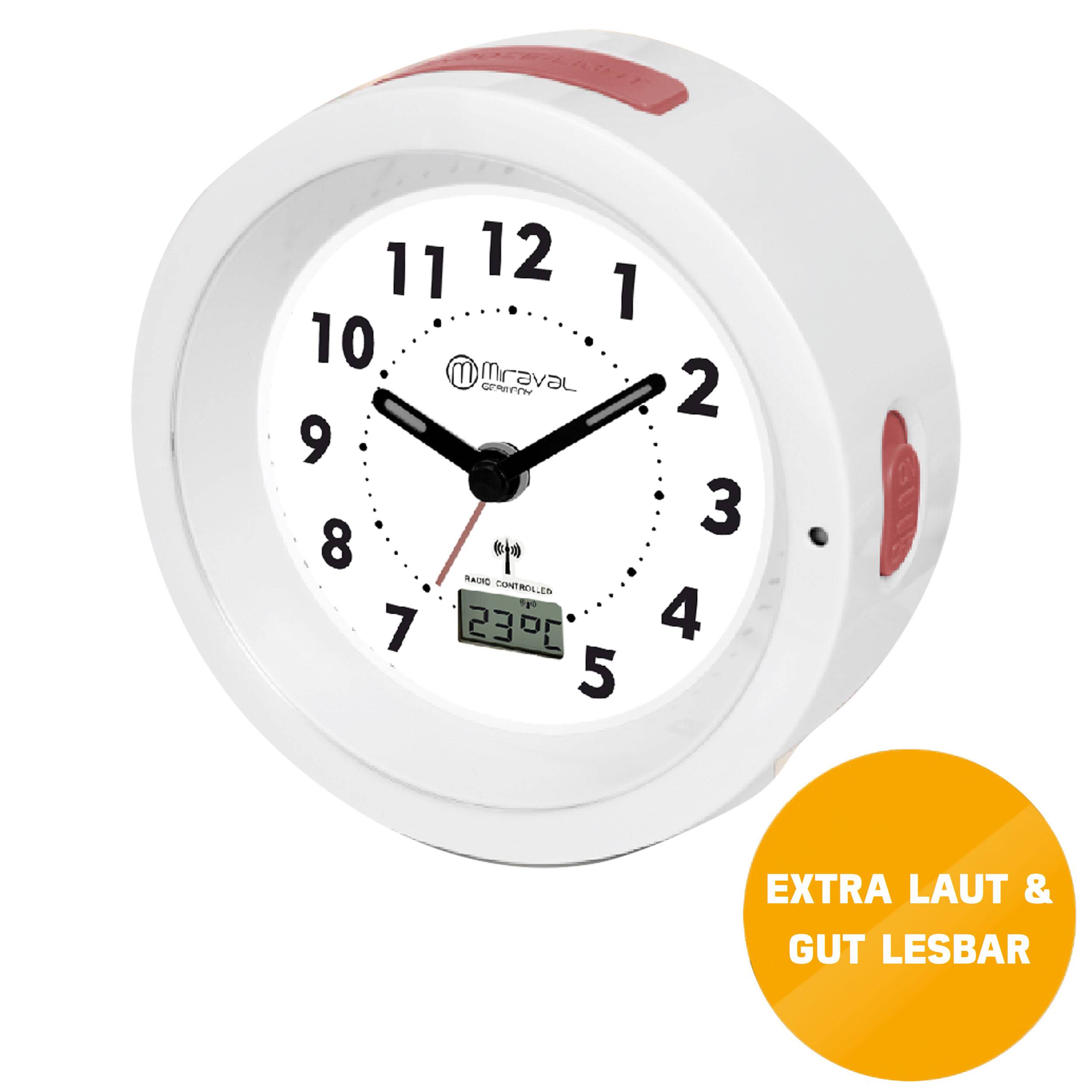 Miraval Funkwecker mit digitaler Datumsanzeige Senriorenedition - 4-MV1021-4S