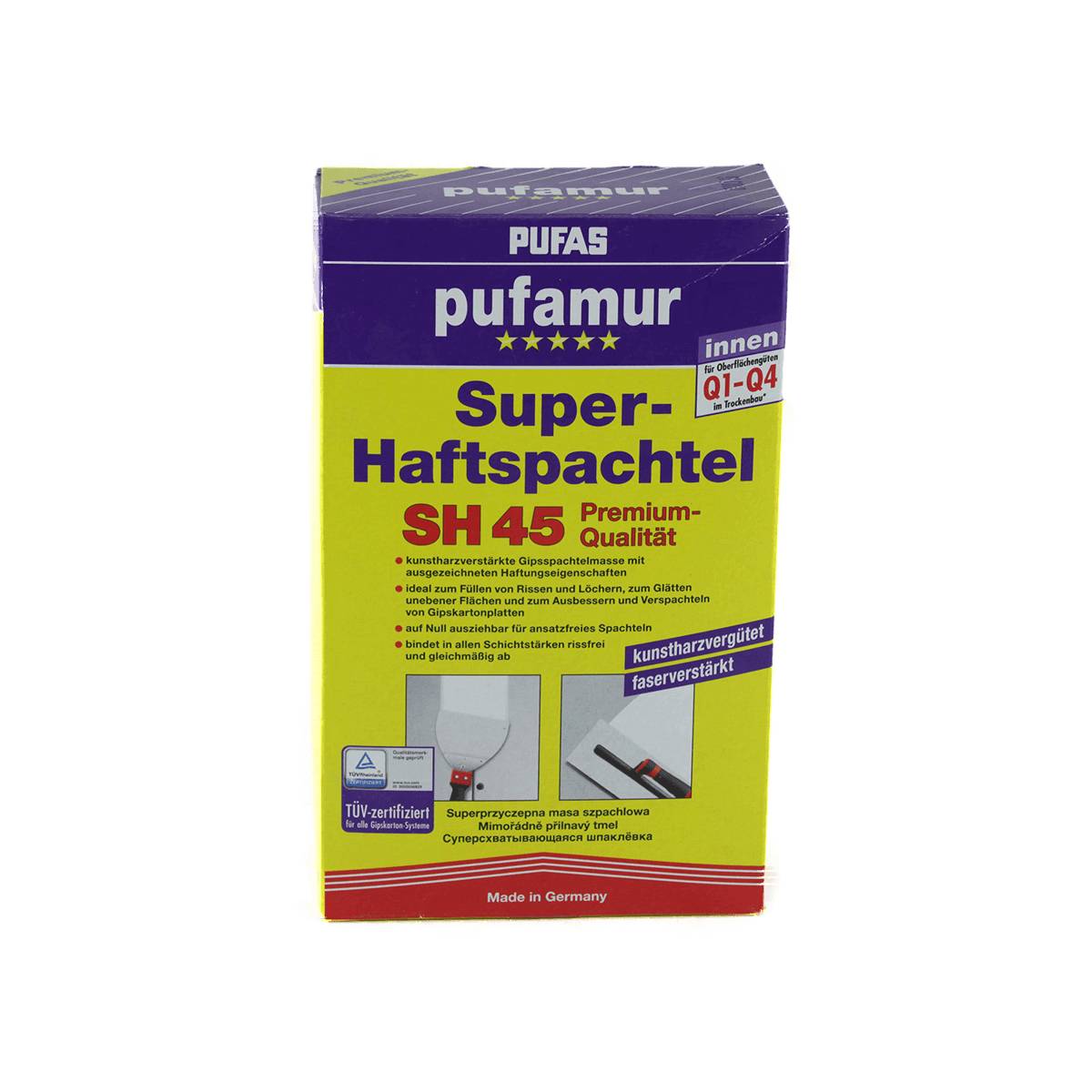 PUFAS Pufamur Super-Haftspachtel SH 45 Gipsspachtelmasse 1 kg
