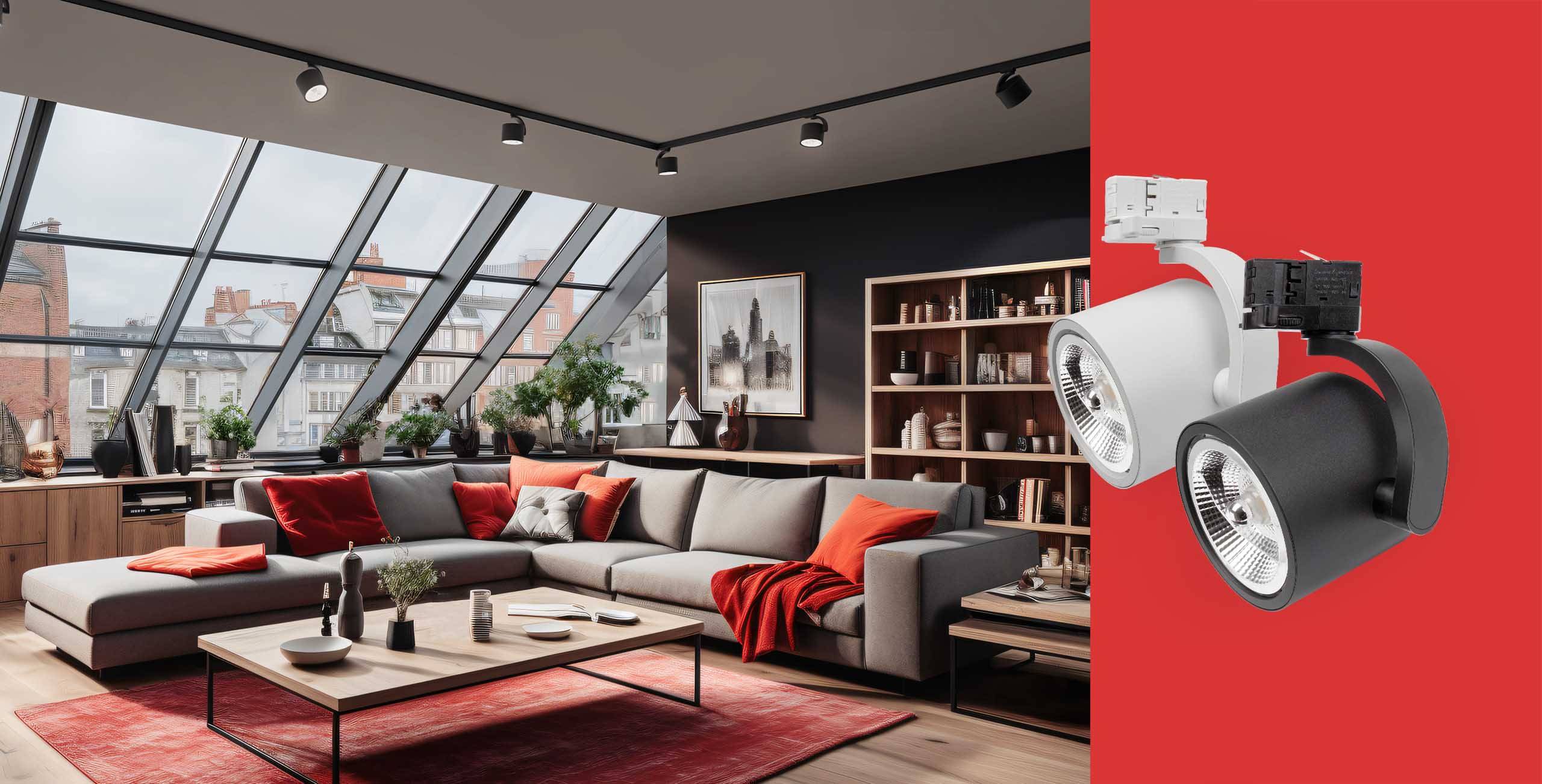 Spectrum LED 3-Phasen Stromschienenstrahler MADARA AR111 GU10 Spot 230V IP20 max. 25W weiß