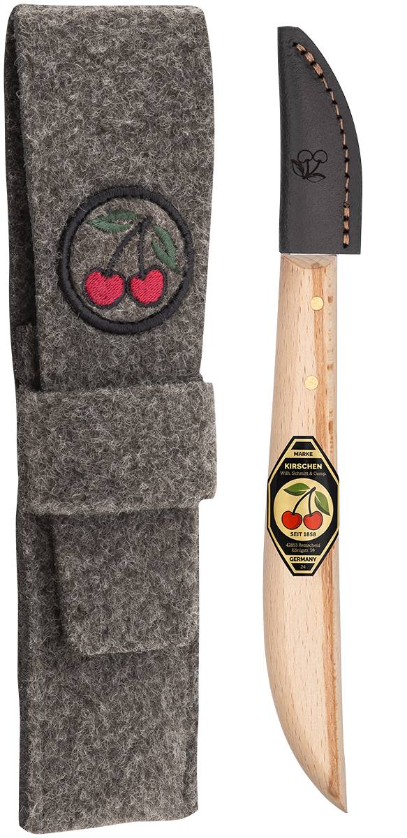 KIRSCHEN Kerbschnitzmesser in Filztasche 3358000 + Filztasche 3306000