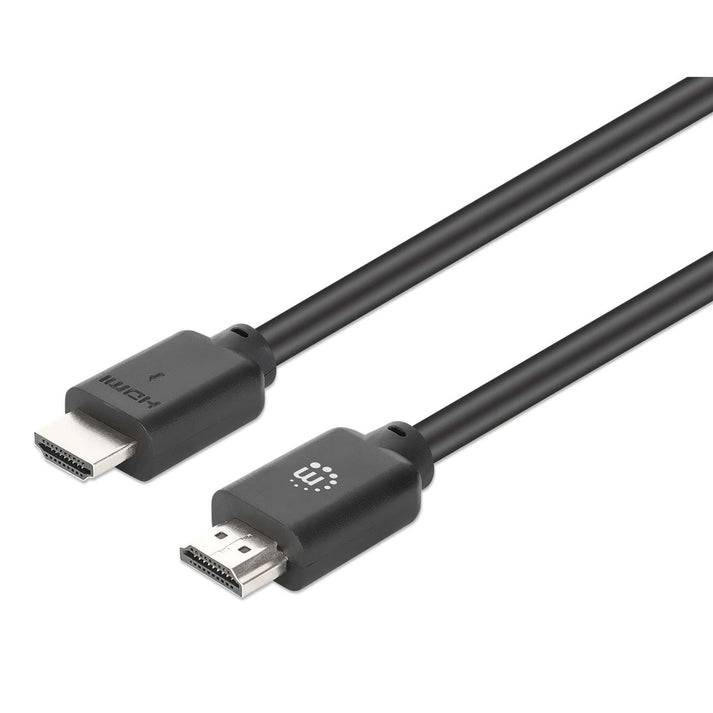 Manhattan Hohe Geschwindigkeit - HDMI-Kabel mit Ethernet - HDMI männlich zu HDMI männlich - 22.5 m - Doppelisolierung - Schwarz - geformt, Unterstü