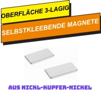 50 Stück 3M Selbstklebender Neodym-Magnet 30x10x1 mm – Superstarker Quadermagnet N42 50 Stück 3M Selbstklebender Neodym-Magnet 30x10x1 mm – Superstarker Quadermagnet N42