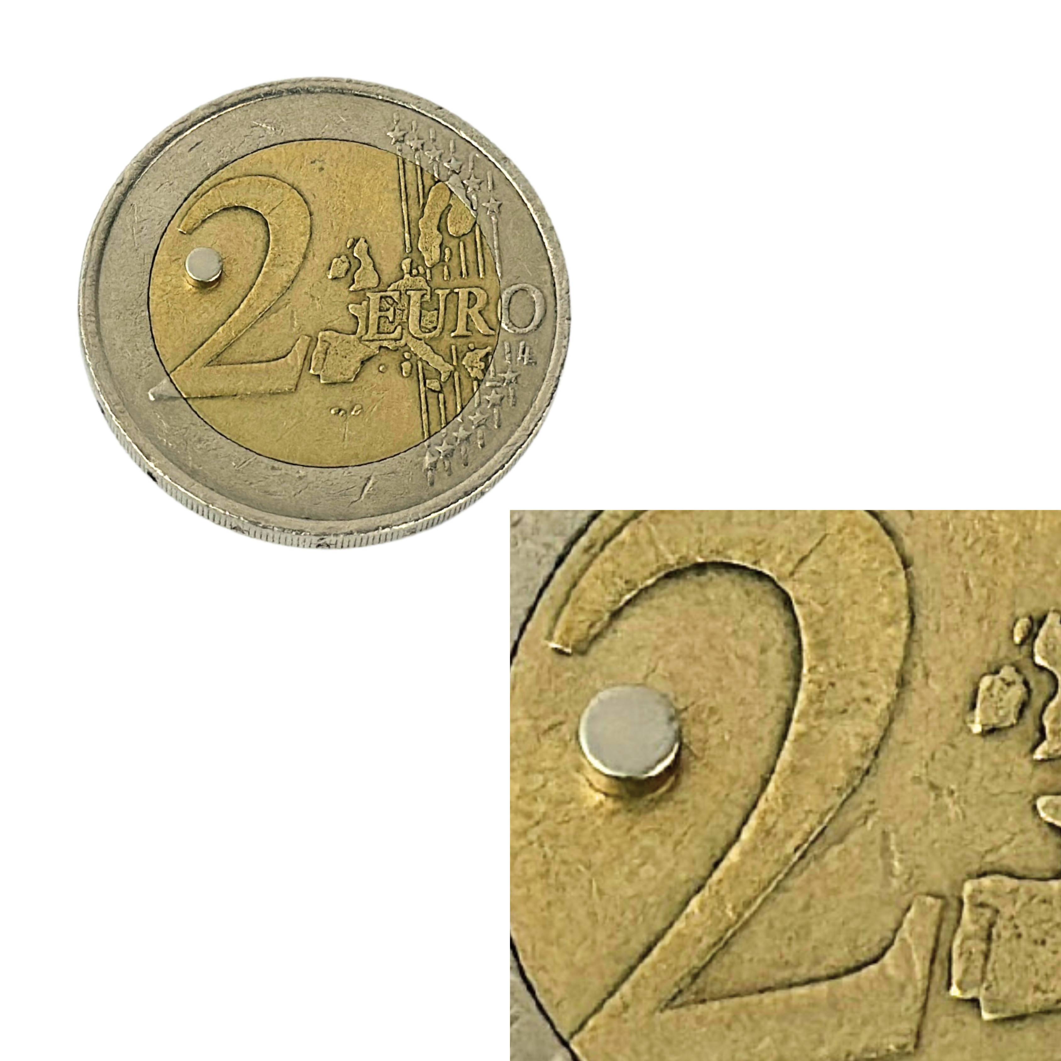 10 Stück Neodym Magnet 3mm x 1mm Supermagnete hohe Haftkraft Scheibenmagnet