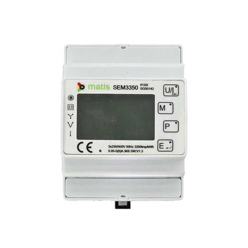 Matis SEM3350 Dreiphasen-Smartmeter Modbus, Multi-Tarif, 72mm, präzise Messung, IP51 Matis SEM3350 Dreiphasen-Smartmeter Modbus, Multi-Tarif, 72mm, präzise Messung, IP51