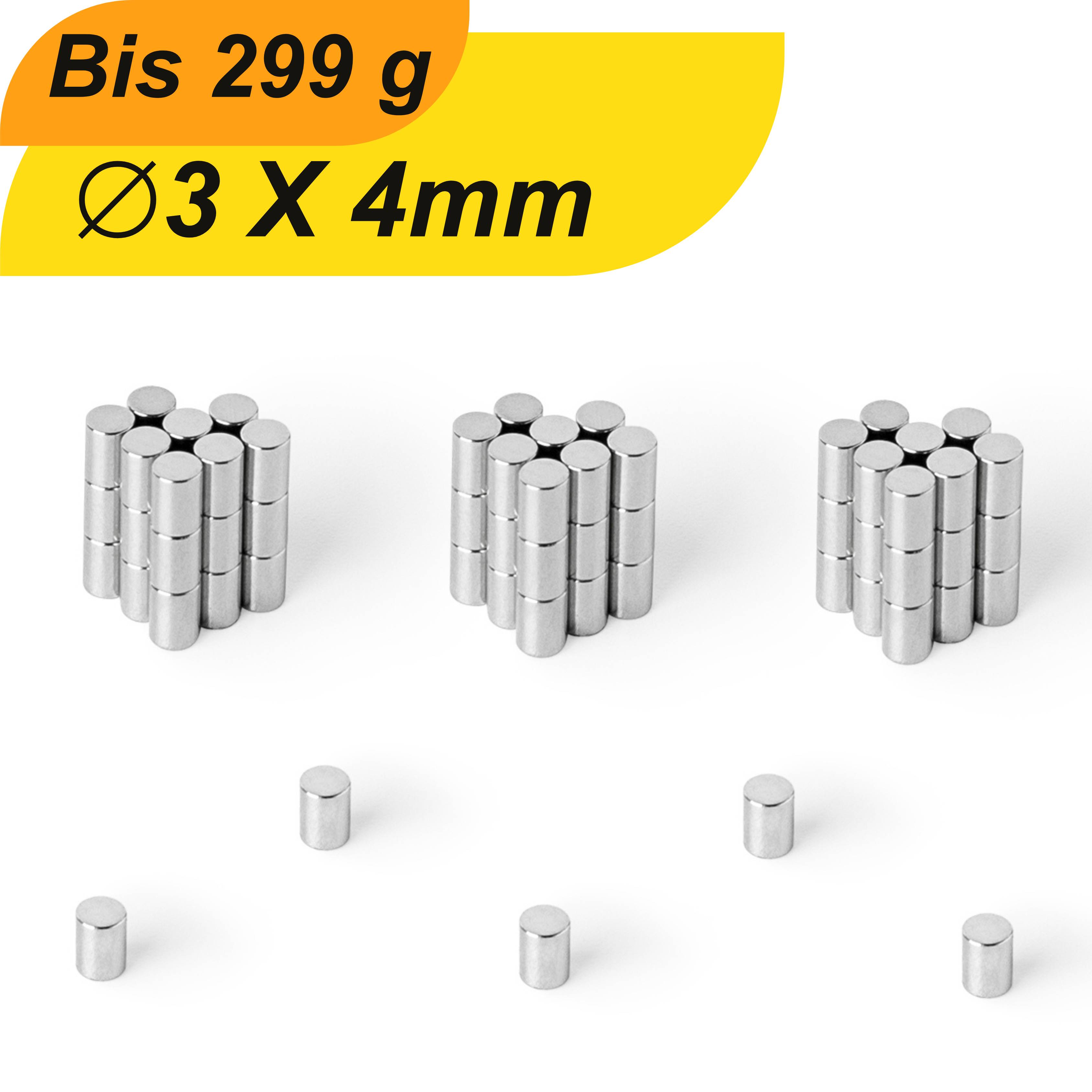20 Stück Neodym Magnet 3mm x 4mm Supermagnete hohe Haftkraft Scheibenmagnet