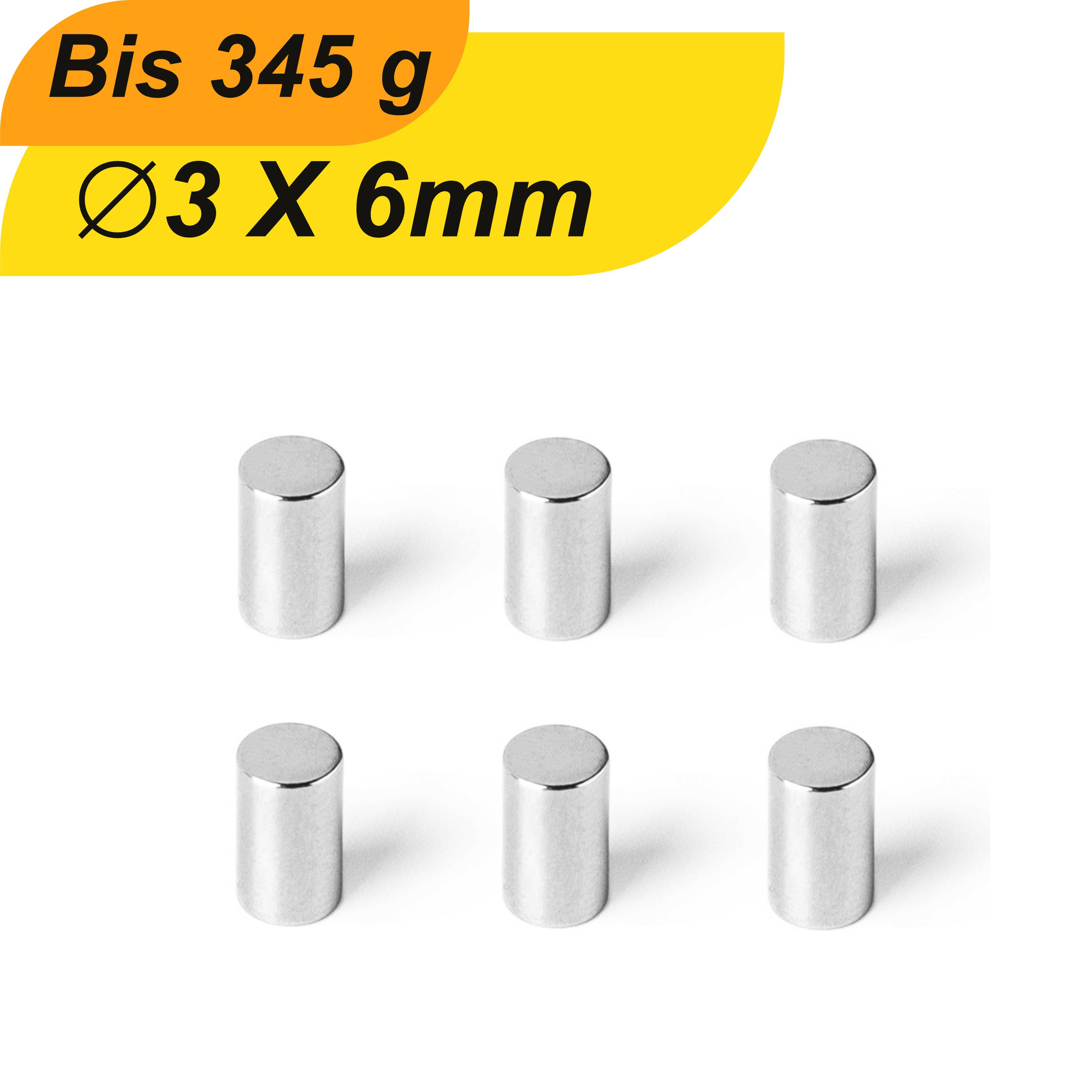 500 Stück Neodym Magnet 3mm x 6mm Supermagnete hohe Haftkraft Scheibenmagnet